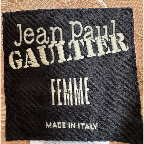 Vtg Jean Paul Gaultier Rose Gold Jacquard Skirt Size 8 us from early 2000s rare - Picture 7 of 16